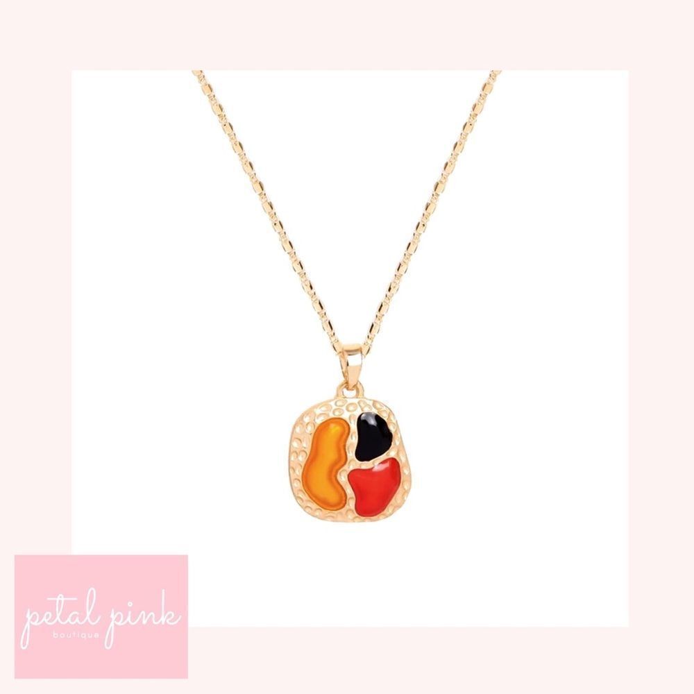 High-End Retro Enamel Mod Pendant Necklace